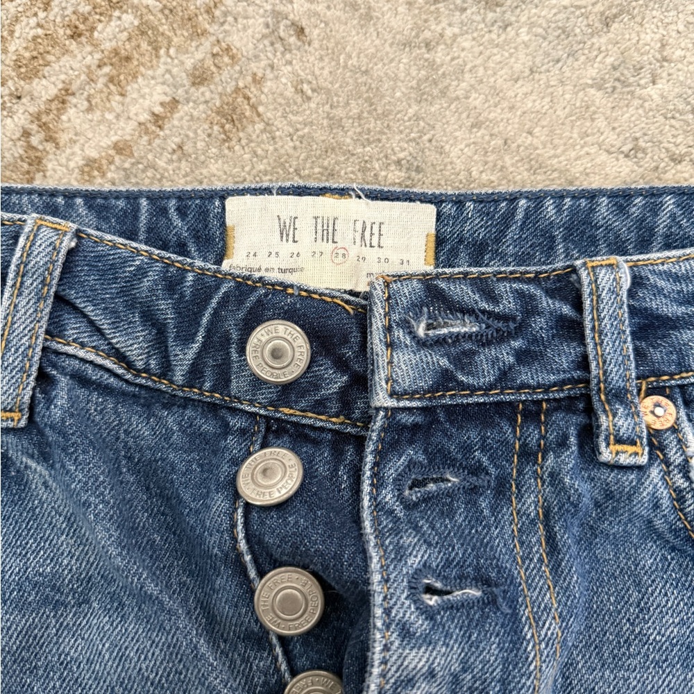 Free People Blue Jean Skirt
